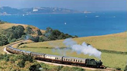 A view of the Dartmouth to Paington steam railway service